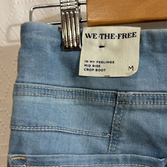 FREE PEOPLE WE THE FREE IN MY FEELINGS CROPPED midrise FLARE bootcut JEANS NEW - Picture 9 of 13